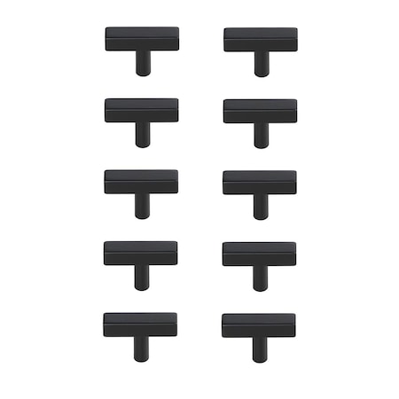 Plaza Dior Multipack T Bar Pull, Matte Black, 10PK PL3479118